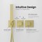 Kibi Cube 2 Function Thermostatic Shower System With Rough In Valve - Brushed Gold KSF414BG - alternate 2